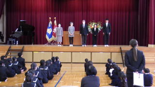 着任式　始業式の様子①