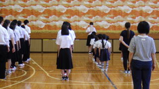 全校朝会の様子②